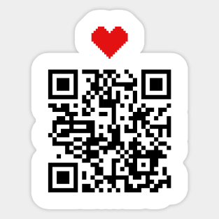 Scan the QR code and feel the love Sticker